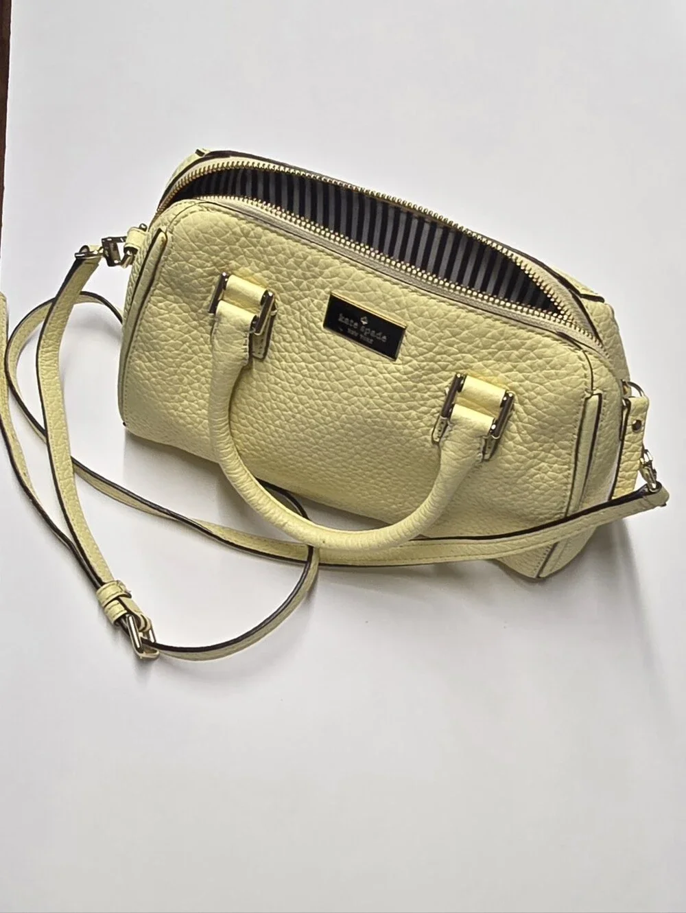 kate spade Lemon Pebbled Leather Satchel